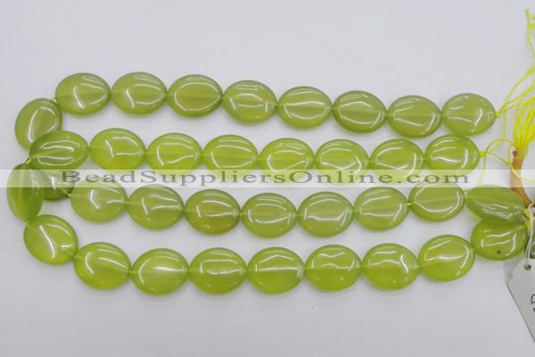 CKA248 15.5 inches 18*22mm oval Korean jade gemstone beads