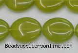 CKA249 15.5 inches 18*22mm oval Korean jade gemstone beads