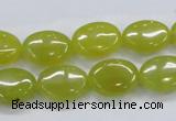 CKA33 15.5 inches 12*16mm oval Korean jade gemstone beads