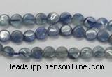 CKC201 15.5 inches 6mm flat round natural kyanite beads wholesale