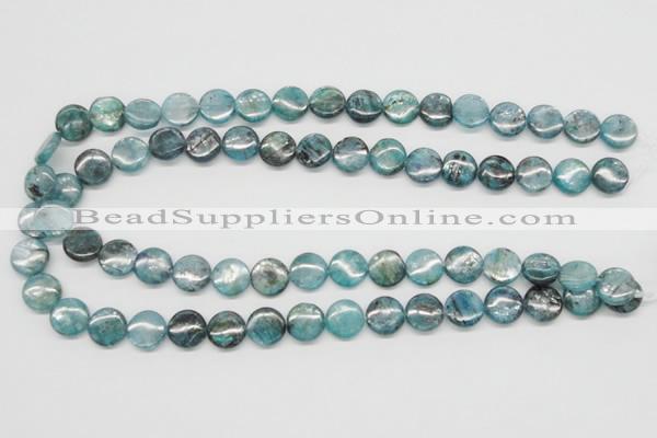 CKC22 16 inches 12mm flat round natural kyanite beads wholesale