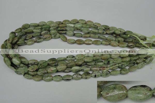 CKC270 15.5 inches 8*12mm oval natural green kyanite beads