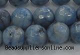 CKC705 15.5 inches 14mm faceted round imitation blue kyanite beads