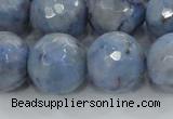 CKC707 15.5 inches 18mm faceted round imitation blue kyanite beads