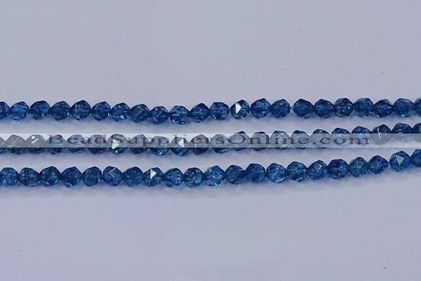 CKC711 15.5 inches 6mm faceted nuggets imitation kyanite beads