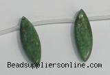 CKC72 15.5 inches 10*30mm marquise natural green kyanite beads