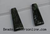 CKC73 15.5 inches 10*25mm trapezoid natural green kyanite beads