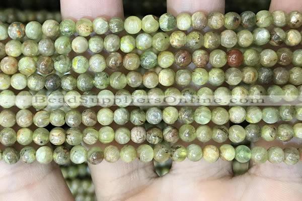 CKC760 15.5 inches 4mm round natural green kyanite beads