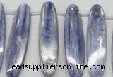 CKC80 Top drilled 13*55mm oval natural kyanite gemstone beads