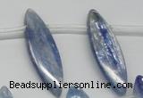 CKC82 Top drilled 10*35mm marquise natural kyanite gemstone beads