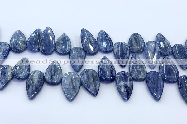 CKC820 15 inches 12*25mm - 14*28mm flat teardrop blue kyanite beads