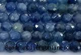 CKC838 15 inches 3mm faceted round blue kyanite beads