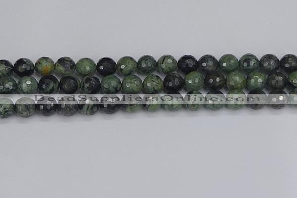 CKJ313 15.5 inches 10mm faceted round kambaba jasper beads