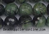 CKJ314 15.5 inches 12mm faceted round kambaba jasper beads