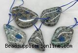 CKJ430 25*35mm - 40*55mm freeform k2 jasper slab pendants