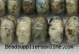 CKJ439 15.5 inches 5*10mm - 6*10mm rondelle natural k2 jasper beads