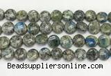 CKJ490 15.5 inches 11mm flat round natural k2 jasper beads