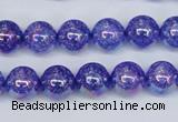 CKQ101 15.5 inches 6mm round AB-color dyed crackle quartz beads