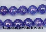 CKQ102 15.5 inches 8mm round AB-color dyed crackle quartz beads