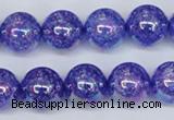 CKQ104 15.5 inches 12mm round AB-color dyed crackle quartz beads