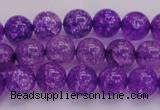 CKQ309 15.5 inches 8mm round dyed crackle quartz beads wholesale