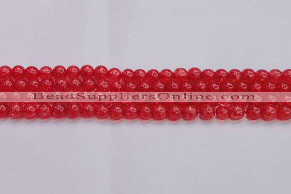 CKQ317 15.5 inches 10mm round dyed crackle quartz beads wholesale