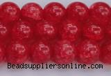 CKQ318 15.5 inches 12mm round dyed crackle quartz beads wholesale