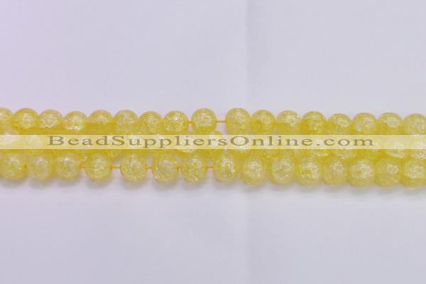 CKQ326 15.5 inches 14mm round dyed crackle quartz beads wholesale