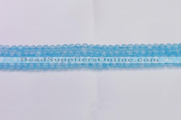 CKQ329 15.5 inches 6mm round dyed crackle quartz beads wholesale