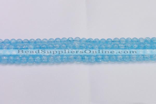 CKQ330 15.5 inches 8mm round dyed crackle quartz beads wholesale