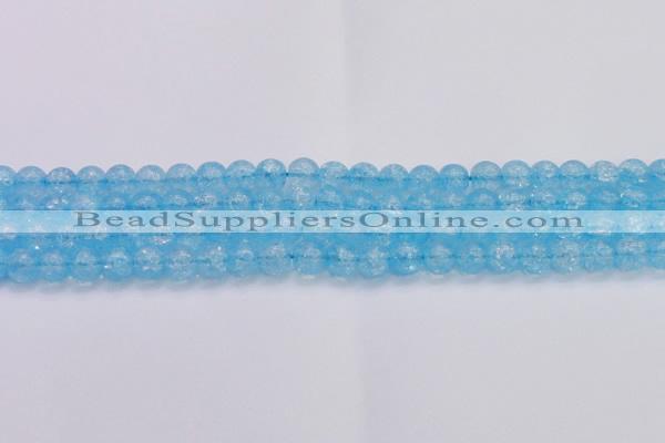 CKQ331 15.5 inches 10mm round dyed crackle quartz beads wholesale