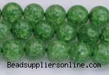 CKQ338 15.5 inches 10mm round dyed crackle quartz beads wholesale