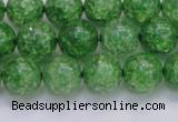 CKQ339 15.5 inches 12mm round dyed crackle quartz beads wholesale