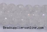 CKQ343 15.5 inches 6mm faceted round dyed crackle quartz beads