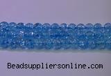 CKQ362 15.5 inches 8mm round dyed crackle quartz beads