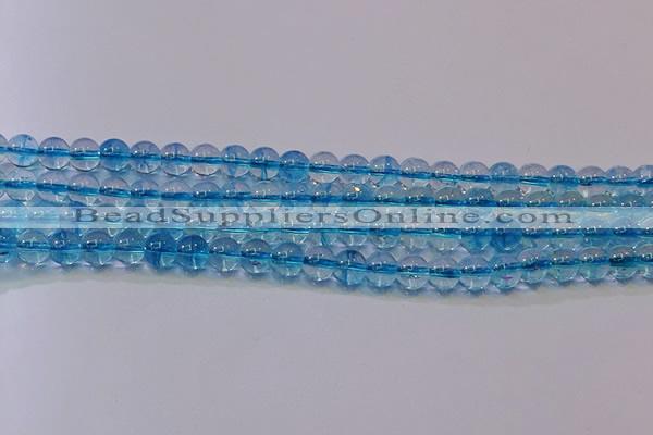 CKQ370 15.5 inches 4mm round dyed crackle quartz beads wholesale