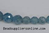 CKQ51 15.5 inches 6mm - 14mm faceted round dyed crackle quartz beads