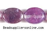 CKU01 15 inches 8*10mm oval purple kunzite beads Wholesale