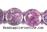 CKU04 15 inches 16mm coin purple kunzite beads wholesale