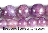 CKU15 15 inches 4mm & 6mm round purple kunzite beads wholesale