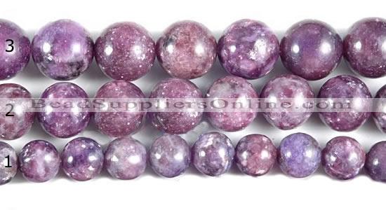 CKU16 15 inches 8mm,10mm & 12mm round purple kunzite beads