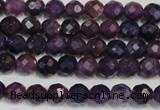 CKU21 15.5 inches 6mm faceted round purple kunzite beads wholesale