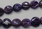 CKU36 15.5 inches 12mm flat round purple kunzite beads wholesale