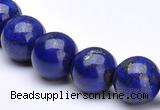 CLA08 4mm round deep blue dyed lapis lazuli beads wholesale