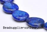 CLA38 16*21mm flat teardrop deep blue dyed lapis lazuli beads