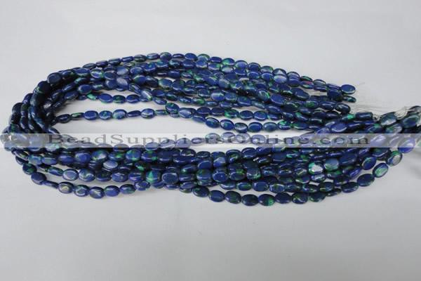 CLA418 15.5 inches 5*7mm oval synthetic lapis lazuli beads