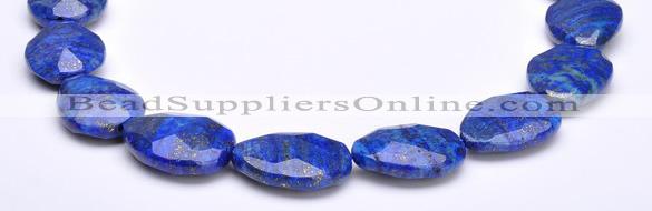 CLA45 19*25mm faceted teardrop deep blue dyed lapis lazuli beads