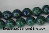 CLA481 15.5 inches 10mm round synthetic lapis lazuli beads