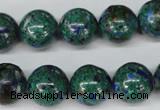 CLA483 15.5 inches 14mm round synthetic lapis lazuli beads