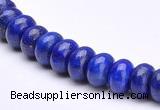 CLA50 5*8mm roundel deep blue dyed lapis lazuli beads Wholesale